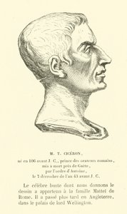 Marcus Tullius Cicero , římský politik, řečník a filozof (rytina) od French School