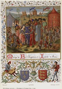 Sňatek anglického krále a Isabelly Francouzské (chromolitho) od French School