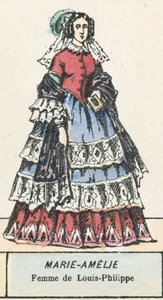 Marie-Amelie, manželka Louis-Philippe (barevná rytina) od French School