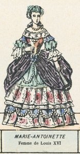 Marie Antoinetta, manželka Ludvíka XVI. (barevná rytina) od French School