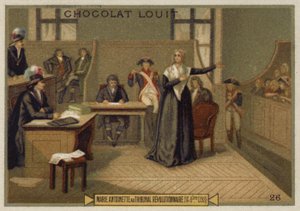 Marie Antoinetta před revolučním tribunálem, Francouzská revoluce, 14. října 1793 od French School