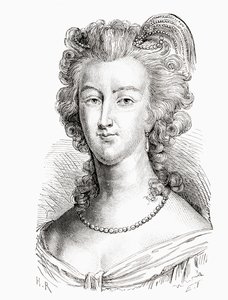 Marie Antoinette, z Histoire de France, vydaná kolem roku 1880 od French School
