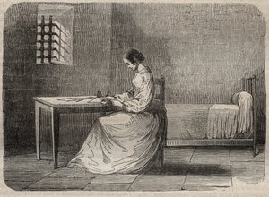 Marie Fortunee Capelle, Marie Lafarge (madame) (1816-1852) francouzský zločinec ve svém vězení - rytina v „Causes celebres de tous les peuple“ od Armanda Fouquiera (1817-18?) 1858-1867 - soukromá sbírka od French School