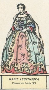 Marie Leczinska, manželka Ludvíka XV. (barevná rytina) od French School