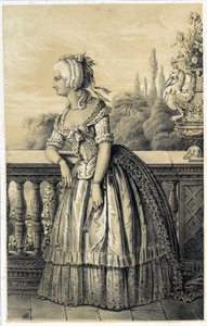 Marie Therese de Savoie Carignan (1749-1792), princezna z Lamballe - v „Historické galerii francouzské revoluce“ od Alberta Maurina, ed. Paříž 1843 od French School