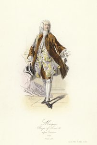 Markýz za vlády francouzského Ludvíka XV od French School