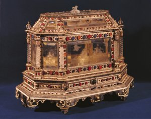 Svatební truhla, 1753 (slonovina, smalt, křišťál a polodrahokamy)