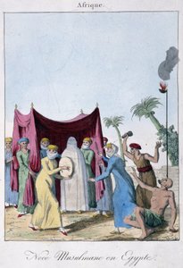 Muslimské manželství v Egyptě - v „“ Způsoby a zvyky národů“, ed. Hocquart, Paříž od French School