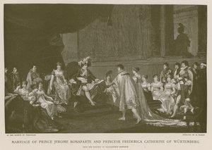 Sňatek prince Jeronýma Bonaparta a princezny Frederiky Kateřiny Würtemberské od French School