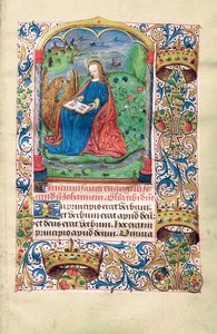 Mary Magdelene in the Wilderness, ilustrace z „Book of Hours, Use of Langres“, cca 1500 od French School