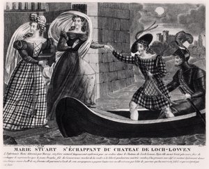 Marie Stuartovna (1542-87) Útěk z hradu Loch Leven od French School