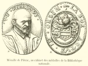 Medaile Pibrac, v kabinetu medailí Národní knihovny (rytina) od French School