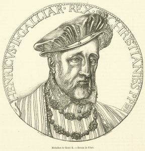 Medailon de Henri II (rytina) od French School