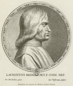 Medaillon de Laurent de Medici (rytina) od French School