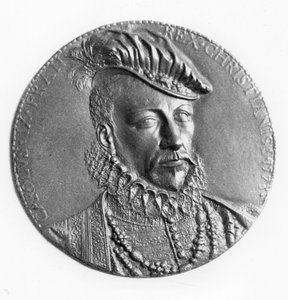 Medailon Karla IX., francouzského krále (bronz) od French School