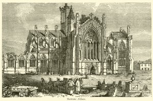 Melrose Abbey (rytina) od French School