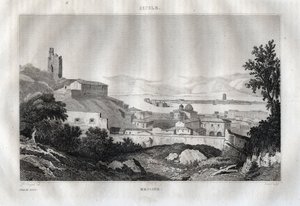 Messina - Messina - Sicilia - Sicilie - Sicilie - Rytina z „“Itálie malebné“ - Historická a popisná malba Itálie“ od M. de Norvinse, Ch. Nodier 1834-1836. od French School