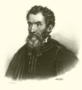 Michelangelo, portrét (rytina) od French School