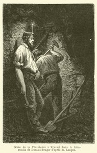 Důl Prozřetelnosti, Práce ve švu (rytina) od French School