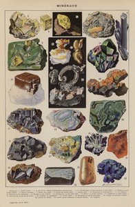 Minerály (barevná litografie) od French School