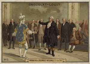 Mirabeau na Národním shromáždění, 23. června 1789 od French School