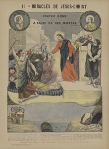 Zázraky Ježíše Krista (barevná litografie) od French School