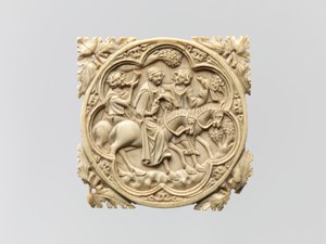 Mirror Case with a Falconing Party, 1330–60 od French School