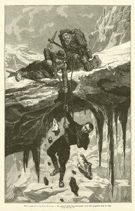 Můj Ascension To The Dent Blanche (rytina) od French School