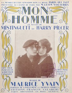 Mon Homme, obal partitury písně Mistinguett a Harryho Pilcera, 1920 od French School