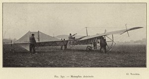 Monoplan Antoinette (rytina) od French School