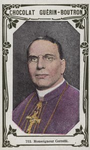 Monseigneur Cerretti (barevná fotografie) od French School