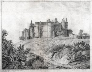 Hrad Montargis. (výkres od French School