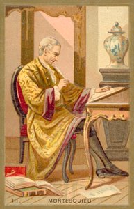Montesquieu , francouzský politický filozof a spisovatel (chromolitho) od French School