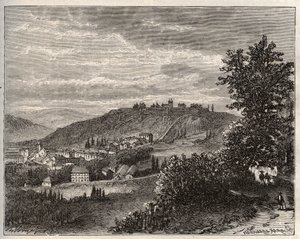 Montmedy - Meuse, v regionu Lorraine - rytina v „La France illustrée: geografie, historie, statistická správa“ od V.A. Malt-Brown. 1884 od French School