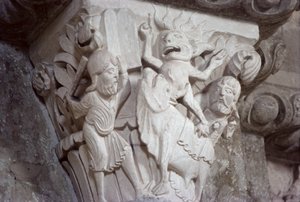 Mojžíš a zlaté tele, hlavní reliéf, c.1130 od French School
