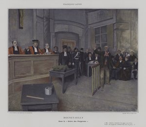 Mounet-Sully v „Greve des Forgerons“ (barva litho) od French School