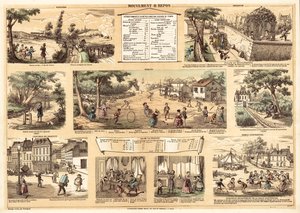 Pohyb a odpočinek (barevná litografie) od French School
