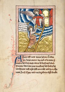 Ms65 f12v, Komentář k Apokalypse svatého Jana, konec 13. století (pero, inkoust a tempera na pergamenu) od French School