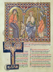 Ms 1041 f.1v Gramatika, dialekt a rétorika ze Satyricon od Martiana Capelly, kolem 1200 od French School