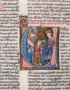 Ms 1185 The Prophet Nehemiah, miniatura z latinské Bible