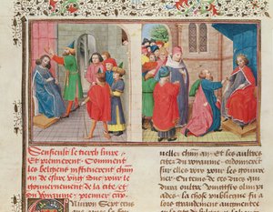 Ms 149 t.1 fol.108v Jak Belgičané volí vévodu, z Histoire des Nobles Princes de Hainaut, Jacques de Guise od French School