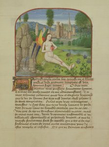 Ms 165 fol.31r Duše sedící proudem, z lInstruction dun Jeune Prince od Rene dAnjou, c.1465-68 od French School