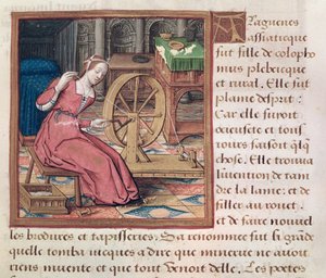Paní 17 Arachne, z Vie des Femmes Celebres, kolem roku 1505 od French School
