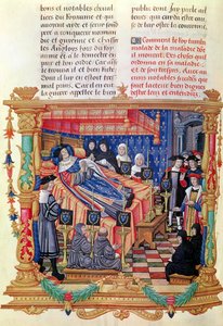 Ms 18 fol. 208v Smrt Ludvíka XI. (1461-83), z Memoires de Philippe de Commines, 1489-98 od French School
