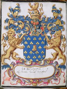 Ms 2151, fol.lv Erb Michela Eyquema de Montaigne (1533-92) od French School