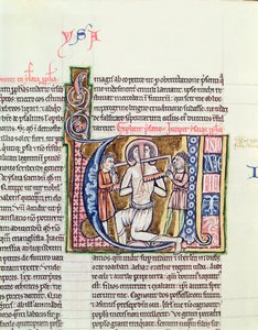 Ms 21 fol.98v Umučení Izajáše, z Bible