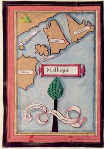 Ms 24224 Fol.73v Mapa ostrovů koření z popisu cesty Ferdinanda Magellana