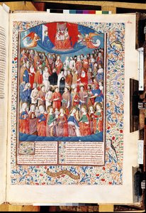 Ms 246 f.406r Paradise, z De Civitate Dei od sv. Augustina z Hippo (354-430) od French School