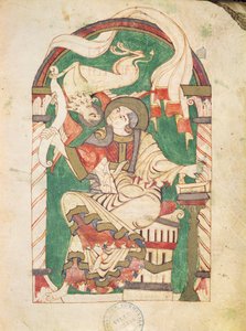 Ms 24 fol. 53 Svatý Marek, z evangelia z opatství Corbie od French School