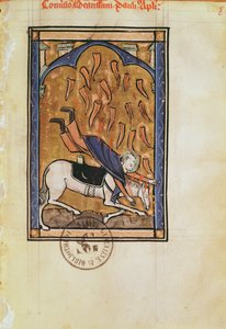 Ms 2689 fol.8r Obrácení sv. Pavla, z žaltáře opatství sv. Alžběty de Genlis od French School